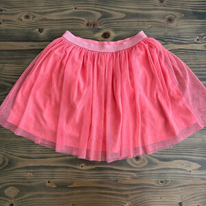 Spotted Zebra Girls Skater Skirt Pink Tulle Layered Elastic Waist Size L